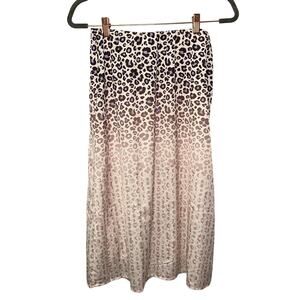 WD.NY Women's Pink Leopard Print Maxi Skirt Sz S NWOT  Whimsical Fairy